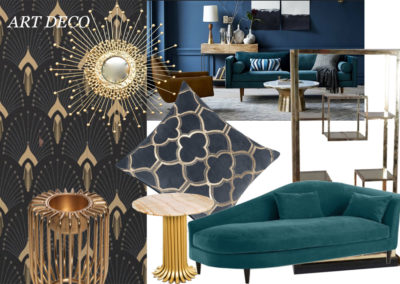 Elahe Deco décoration intérieur bleu vert Lille miroir table luminaire