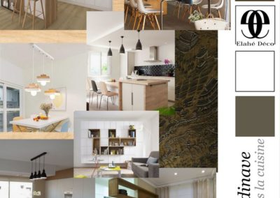 Planche d'ambiance - rénovation-cuisine-salle à manger - Elahé déco 59000 Lille