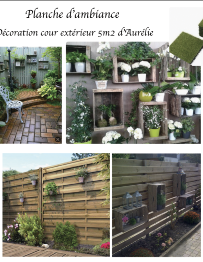 Planche d'ambiance-décoration jardin - amenagement-Elahe deco lille 59000 haut de France