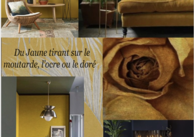 Planche d'ambiance - decoration-maison-jaune- Elahé déco 59000 Lille
