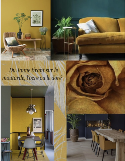 Planche d'ambiance - decoration-maison-jaune- Elahé déco 59000 Lille