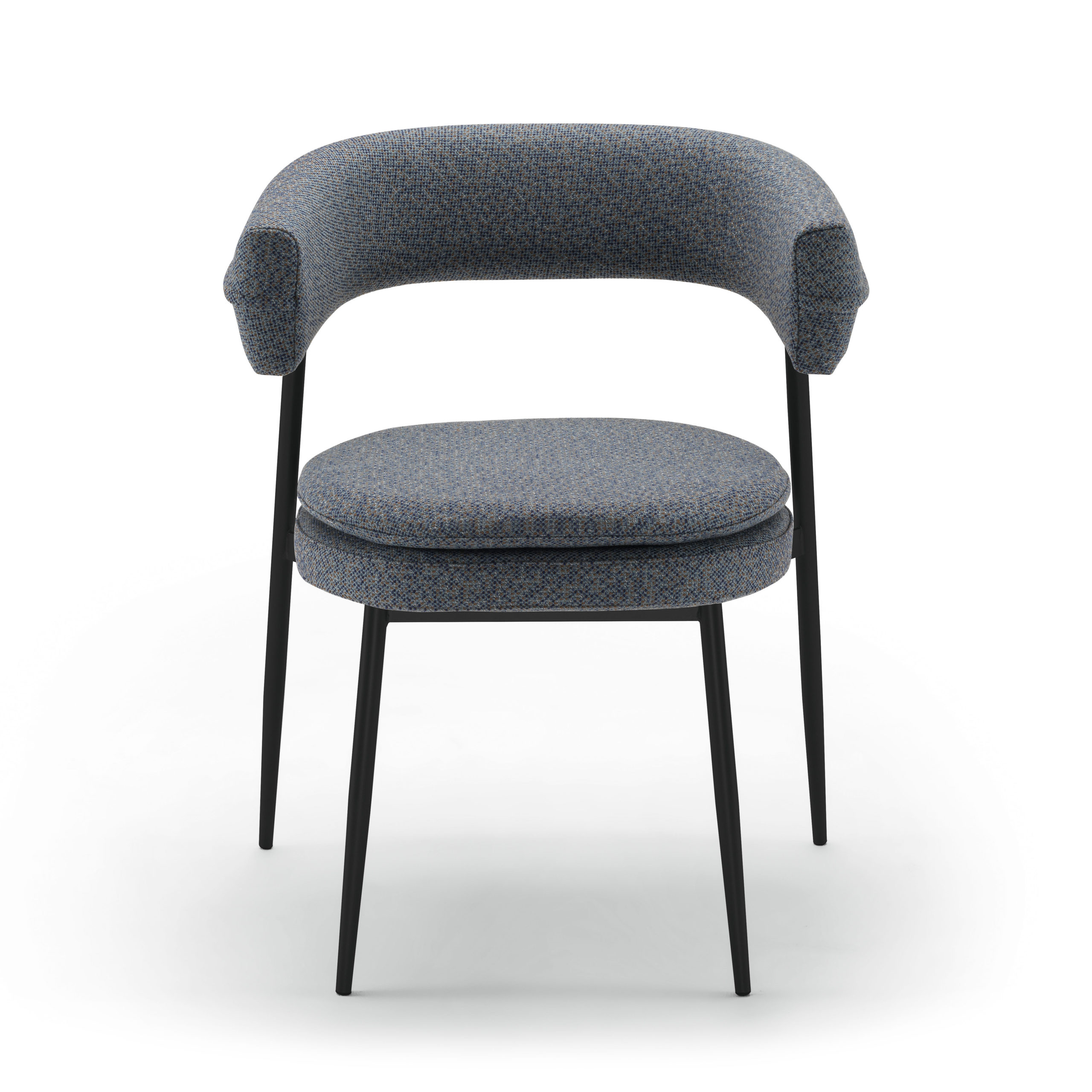 chaise-gris-arrondi -tissus-matal-noir-Elahé-déco-Lille-59000-architectd'intérieur