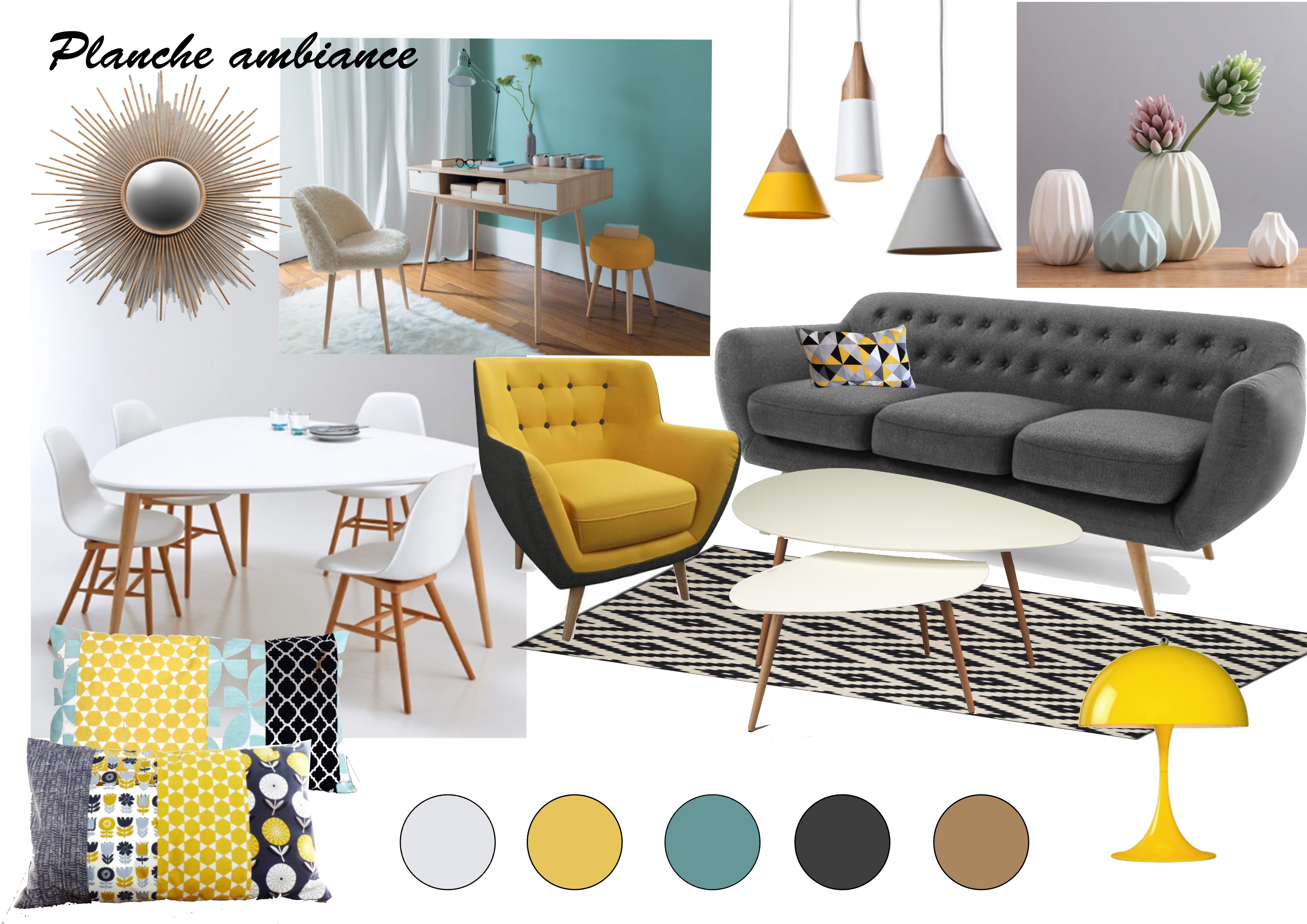 planche d'ambiance style scandinave