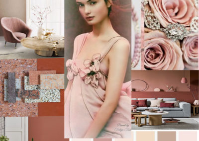 planche d'ambiancence- rose-terracotta-Elahe deco lille 59000 haut de France